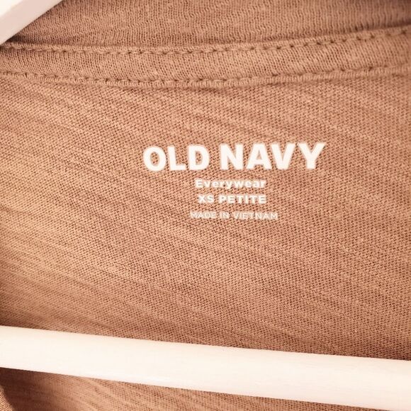 Old Navy Tan Brown Cotton Tee Size XSP - Picture 2 of 3